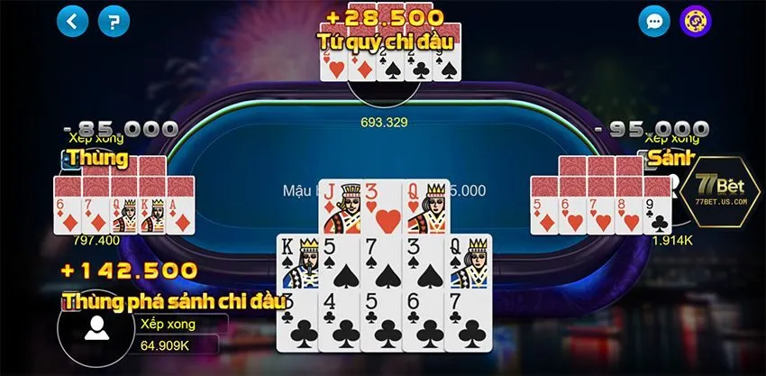 Luật chơi bài Mậu Binh tại 77Bet mà người chơi cần biết