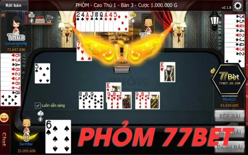 Luật cần biết để tham gia cá cược Phỏm 77Bet